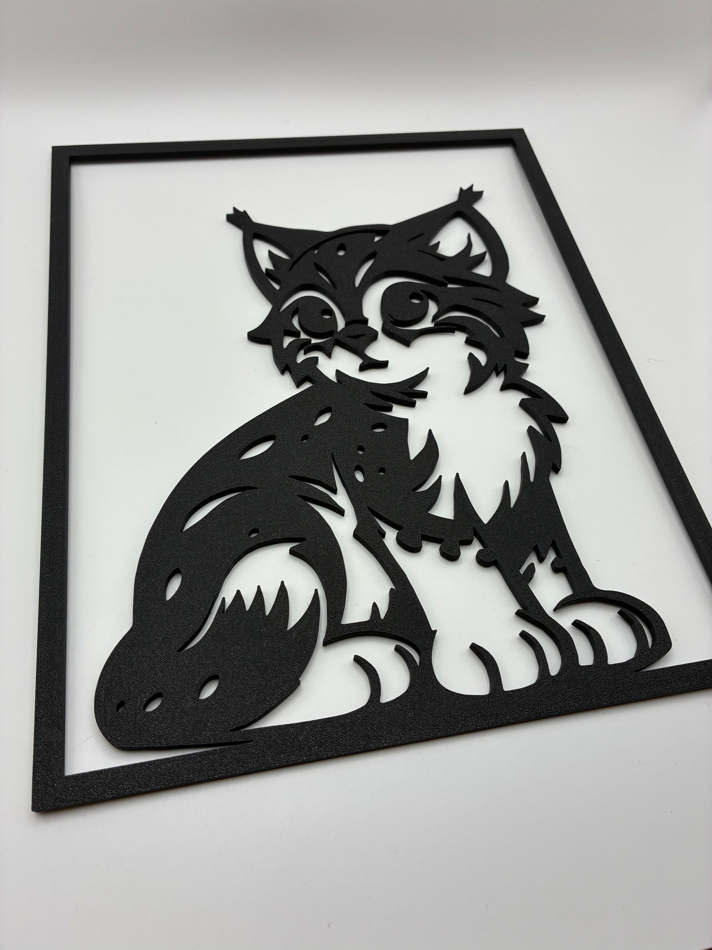 Cat Wall Art - 3D Printed Kitten