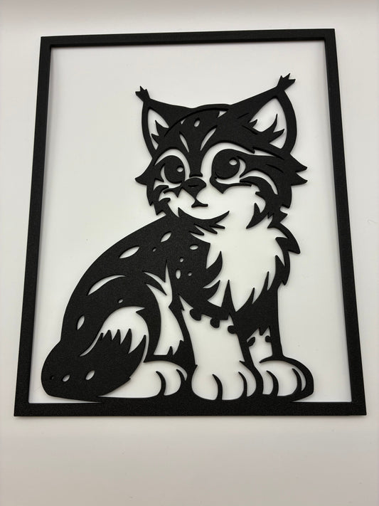 Cat Wall Art - 3D Printed Kitten