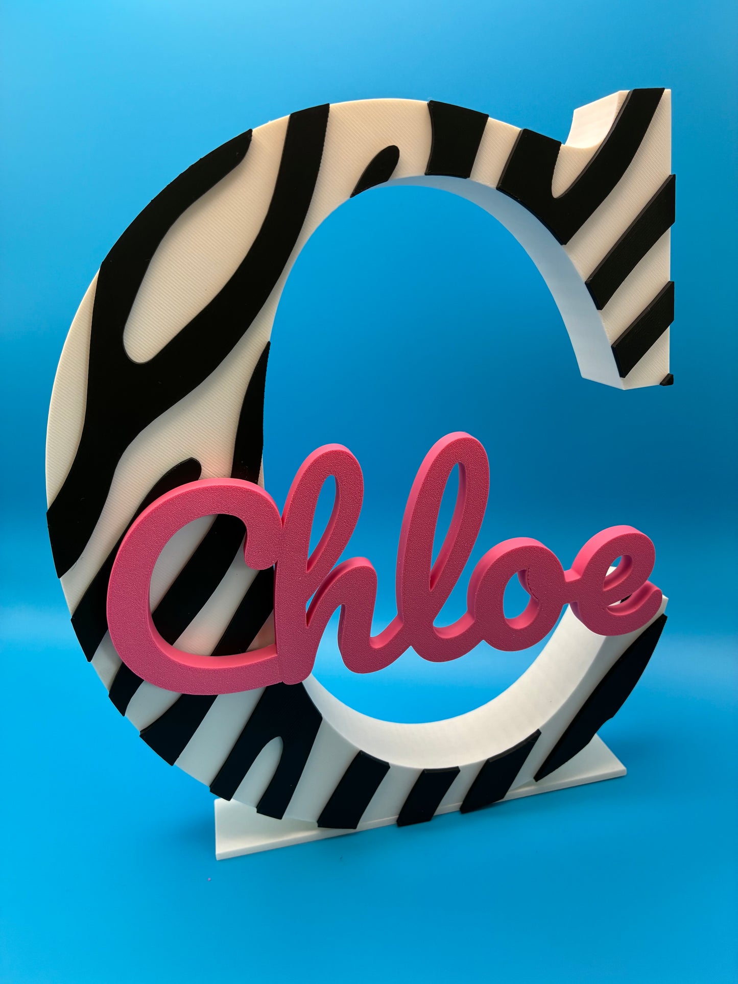 Zebra Print Letters Custom Made