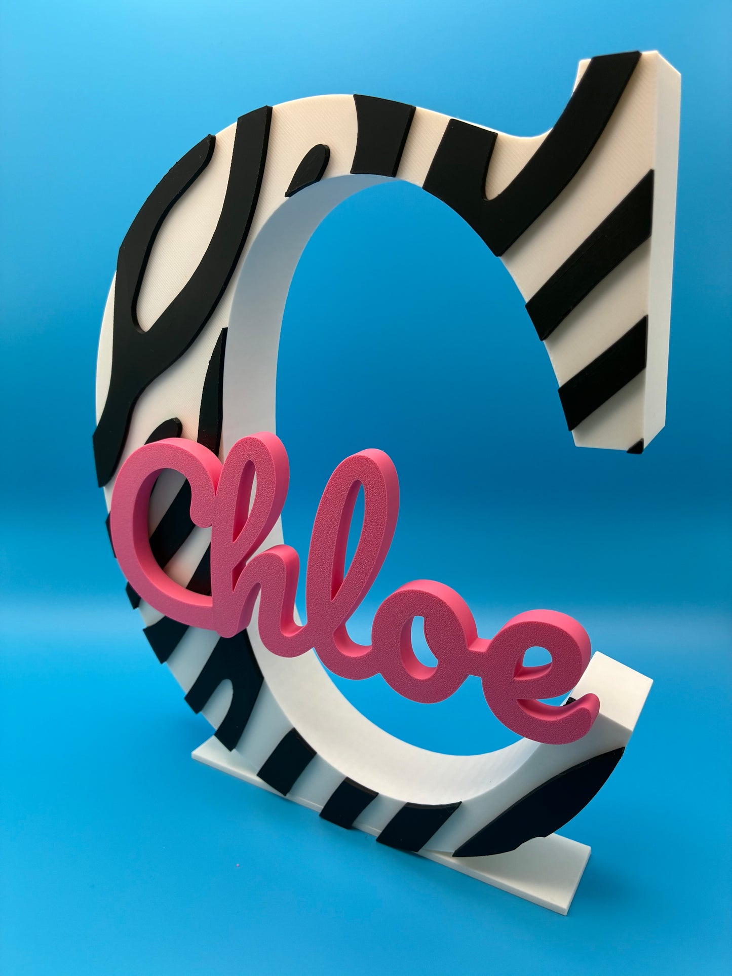 Zebra Print Letters Custom Made