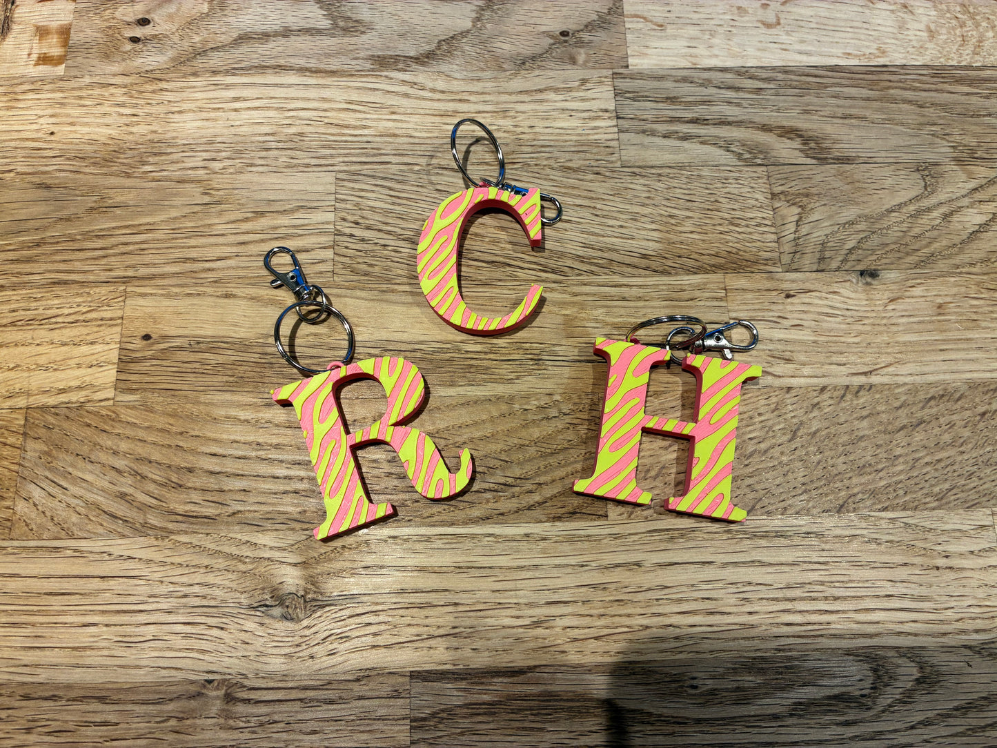 Zebra Print Keyrings